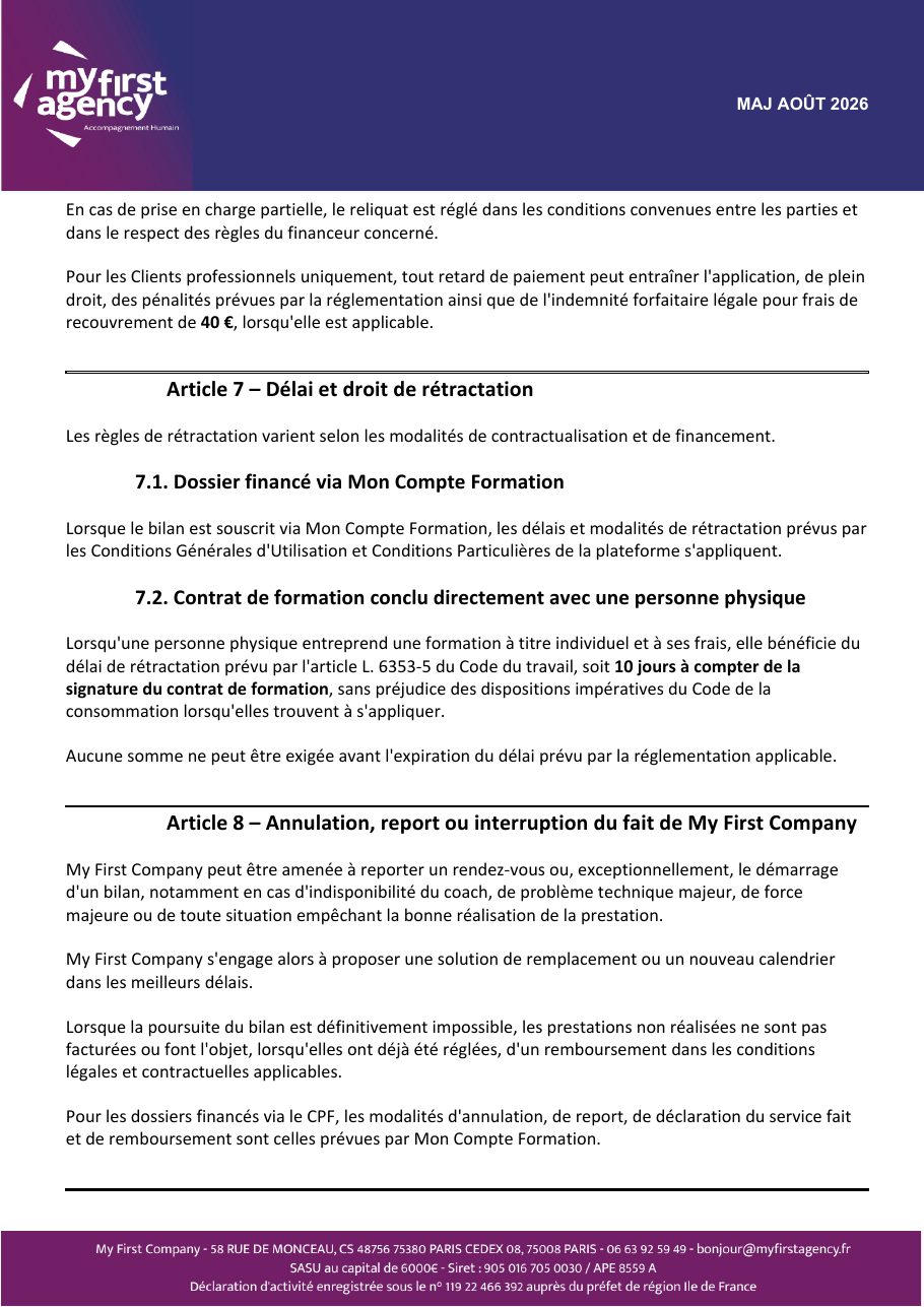 Conditions générales de vente — page 5 sur 10