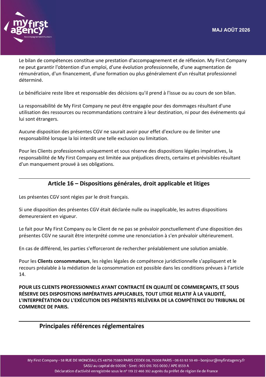 Conditions générales de vente — page 9 sur 10