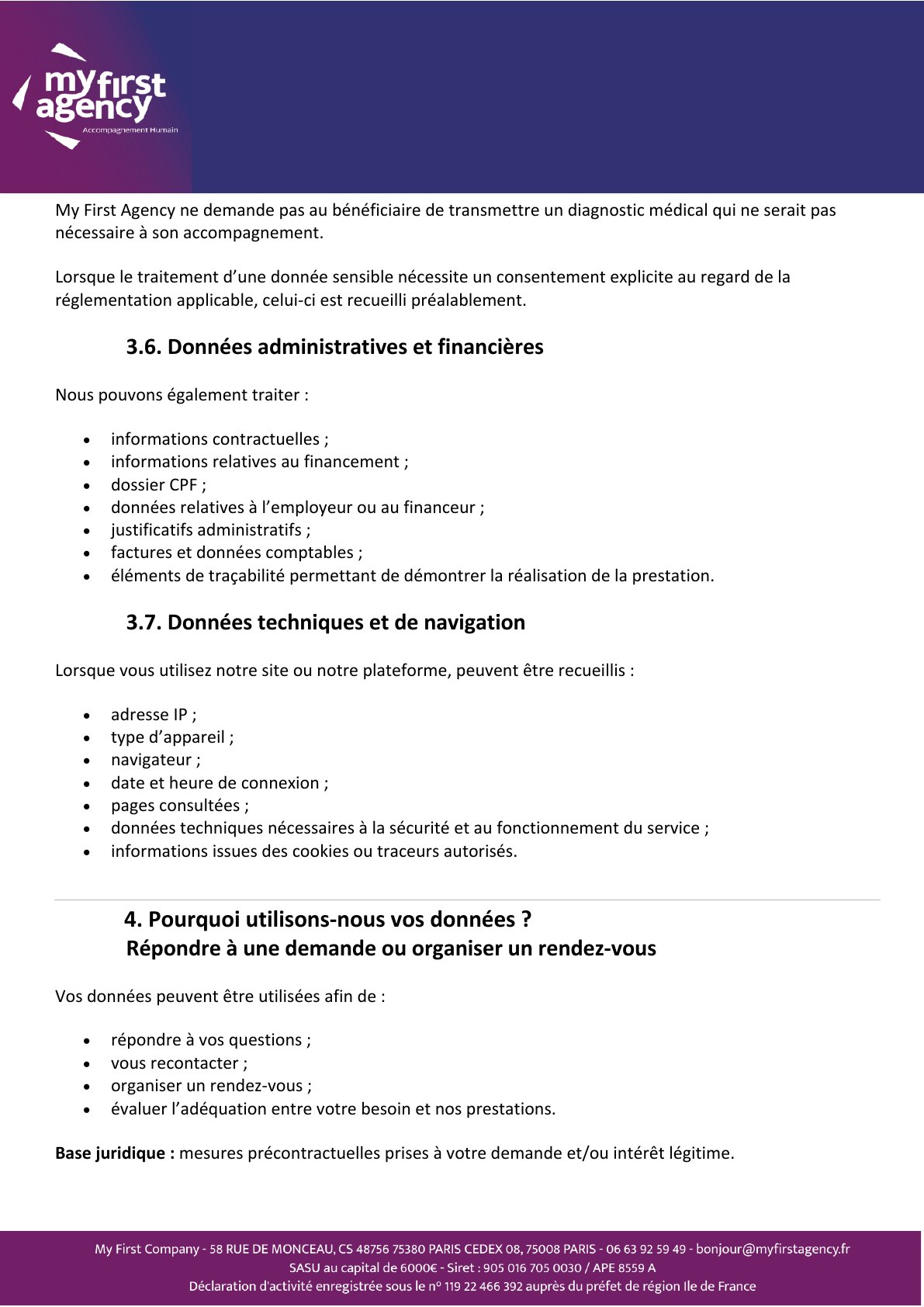 Politique de confidentialité — page 4 sur 14