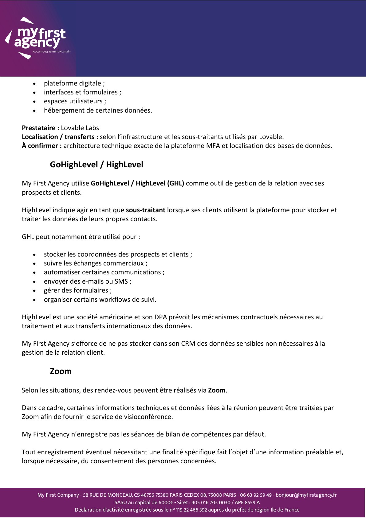 Politique de confidentialité — page 7 sur 14