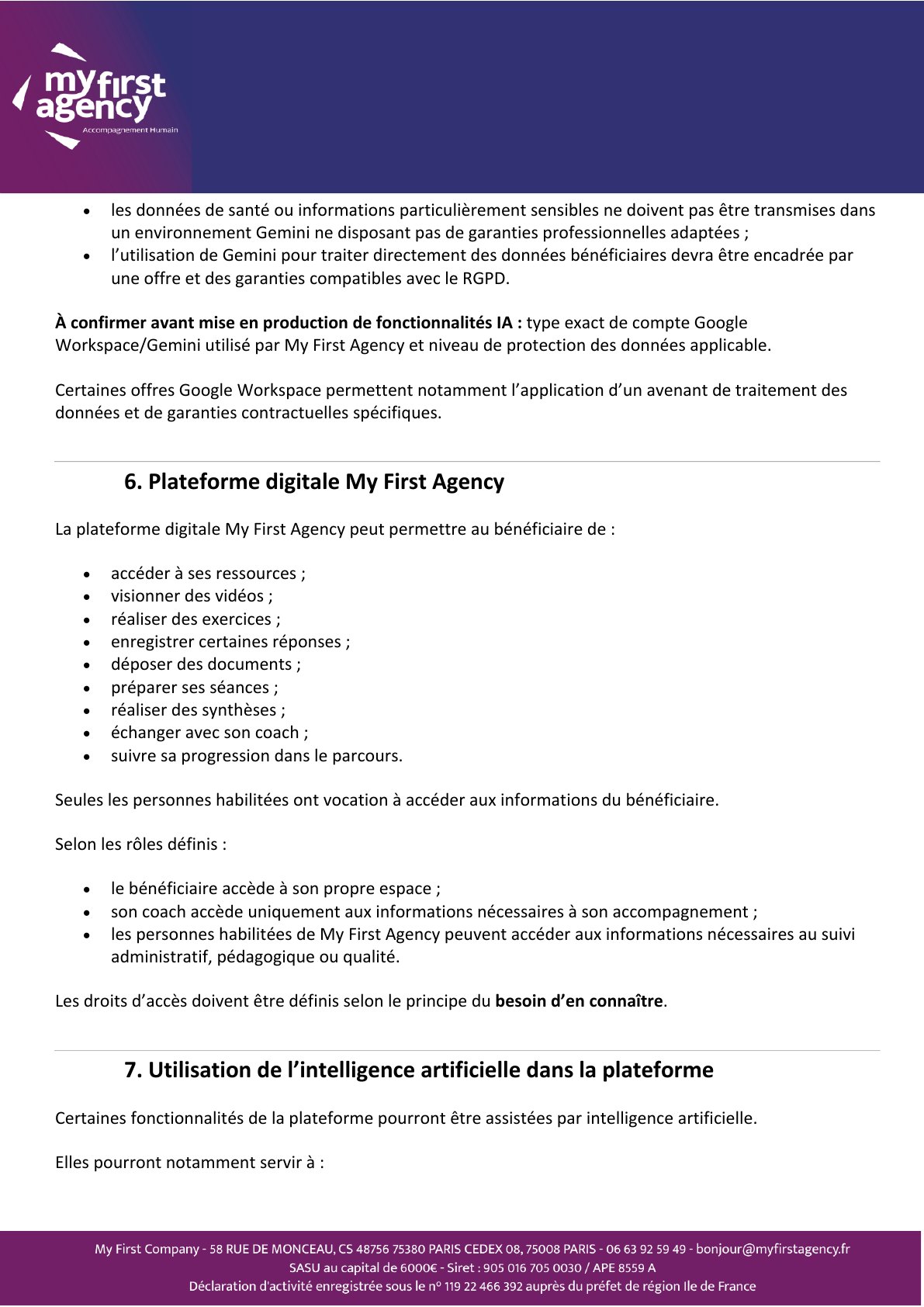 Politique de confidentialité — page 9 sur 14