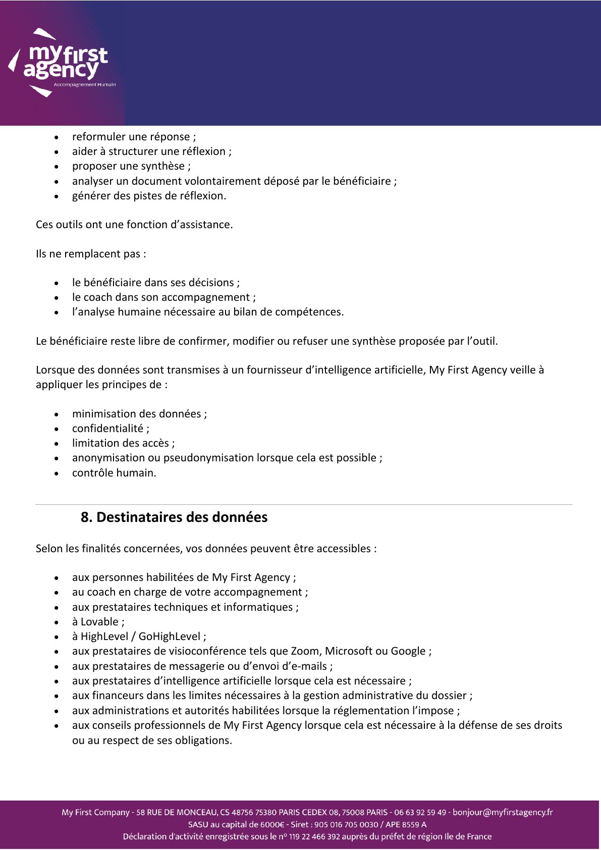 Politique de confidentialité — page 10 sur 14