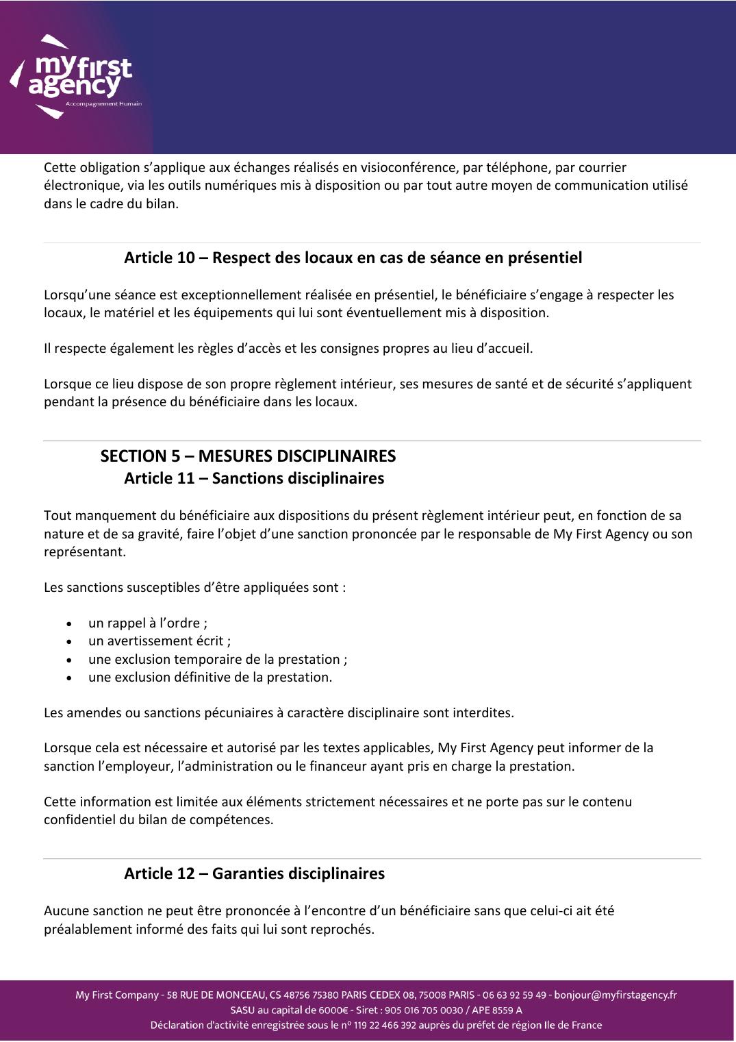 Règlement intérieur — page 5 sur 7