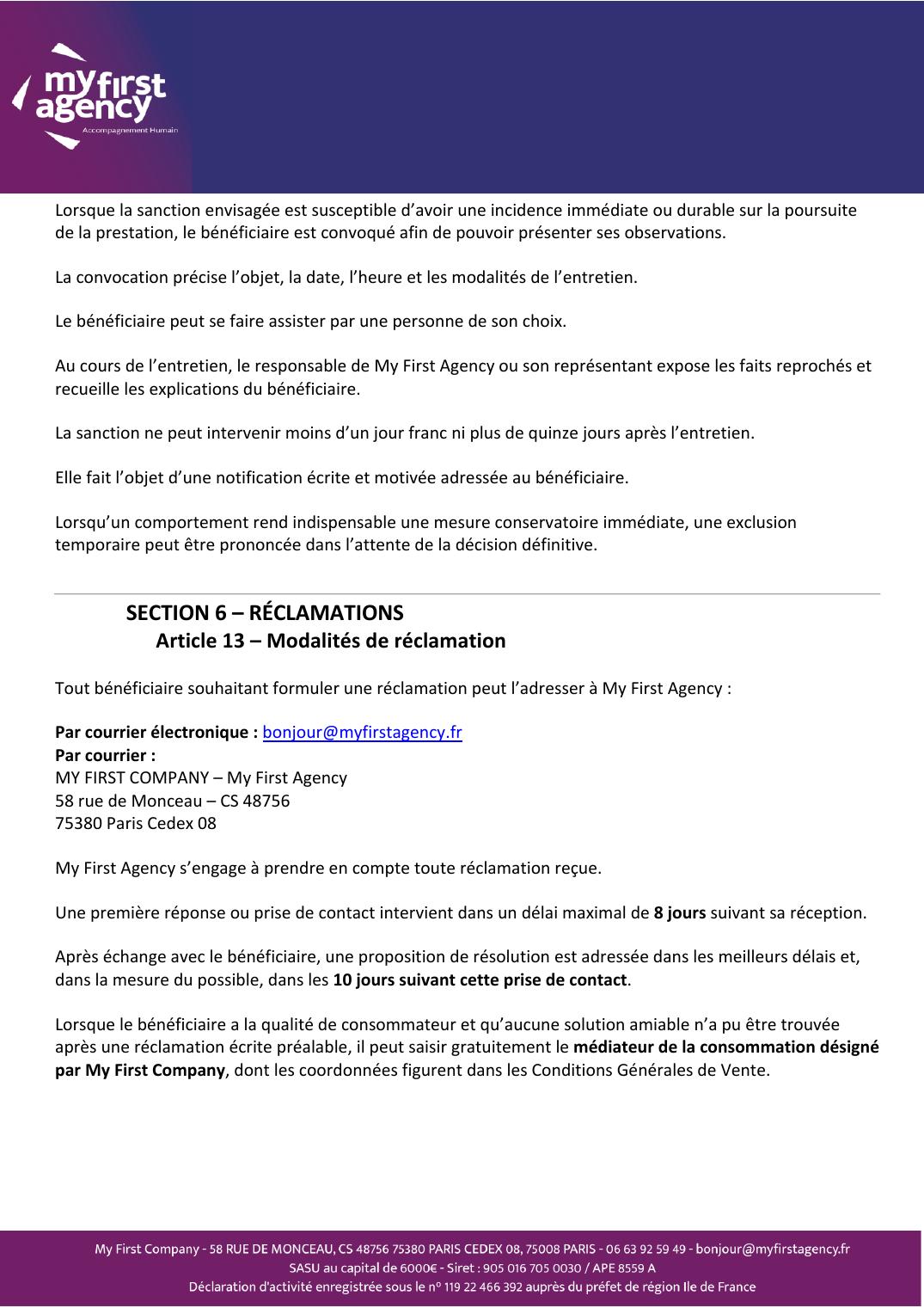 Règlement intérieur — page 6 sur 7
